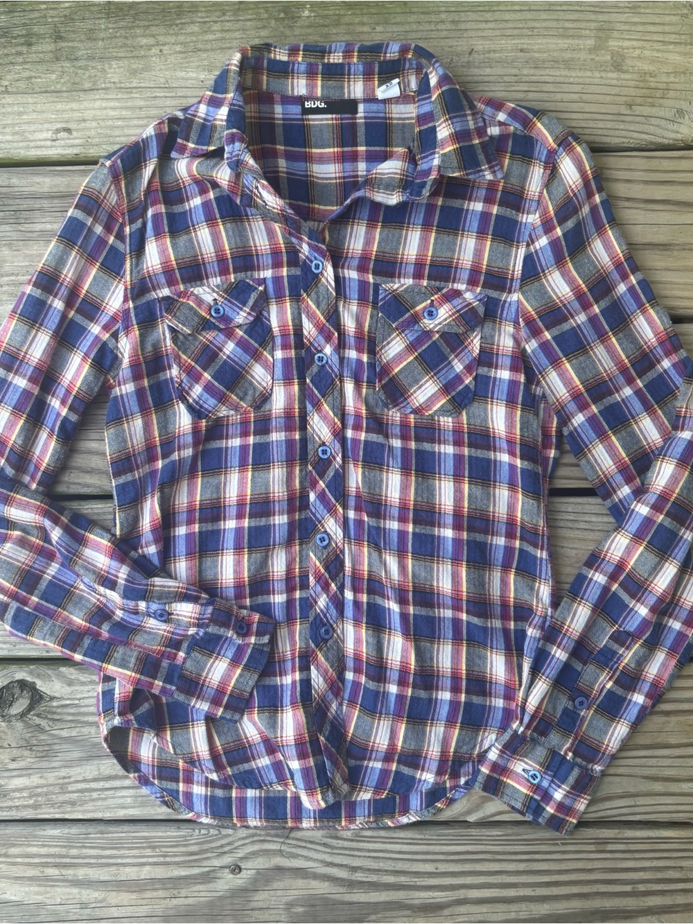 BDG Plaid Flannel Shirt - XS